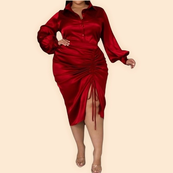 2 Piece Set by Good Times USA burgundy. Plus Sizes 1X - 3X. - Picture 1 of 1